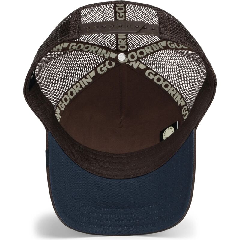 cappello-curvo-marrone-snapback-over-the-line-squirrel-out-of-bounds-nuts-the-farm-goorin-bros