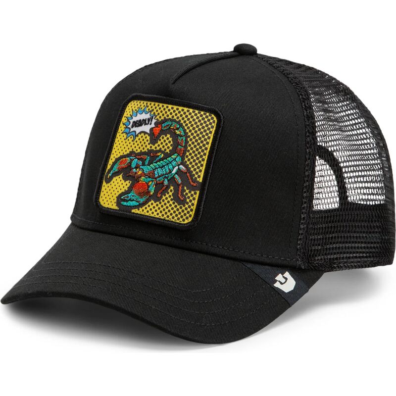 cappello-curvo-nero-snapback-deadly-scorpion-pop-art-strikes-back-the-farm-goorin-bros cappello-curvo-nero-snapback-deadly-scorpion-pop-art-strikes-back-the-farm-goorin-bros