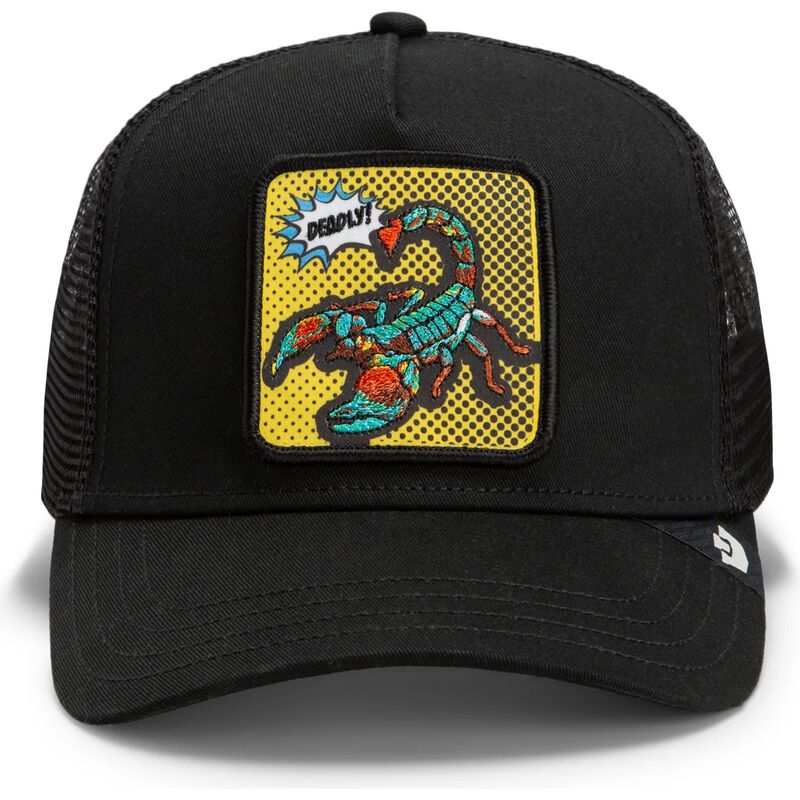 cappello-curvo-nero-snapback-deadly-scorpion-pop-art-strikes-back-the-farm-goorin-bros cappello-curvo-nero-snapback-deadly-scorpion-pop-art-strikes-back-the-farm-goorin-bros
