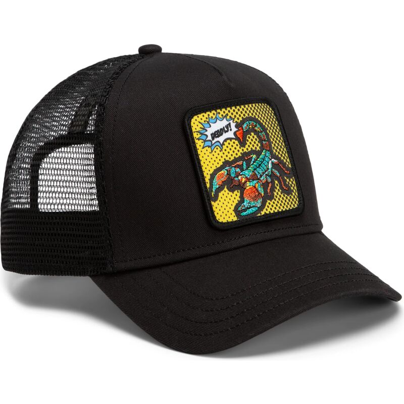 cappello-curvo-nero-snapback-deadly-scorpion-pop-art-strikes-back-the-farm-goorin-bros cappello-curvo-nero-snapback-deadly-scorpion-pop-art-strikes-back-the-farm-goorin-bros