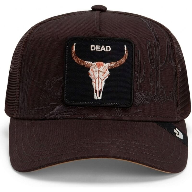 cappello-curvo-marrone-snapback-skull-badlands-dead-the-farm-goorin-bros