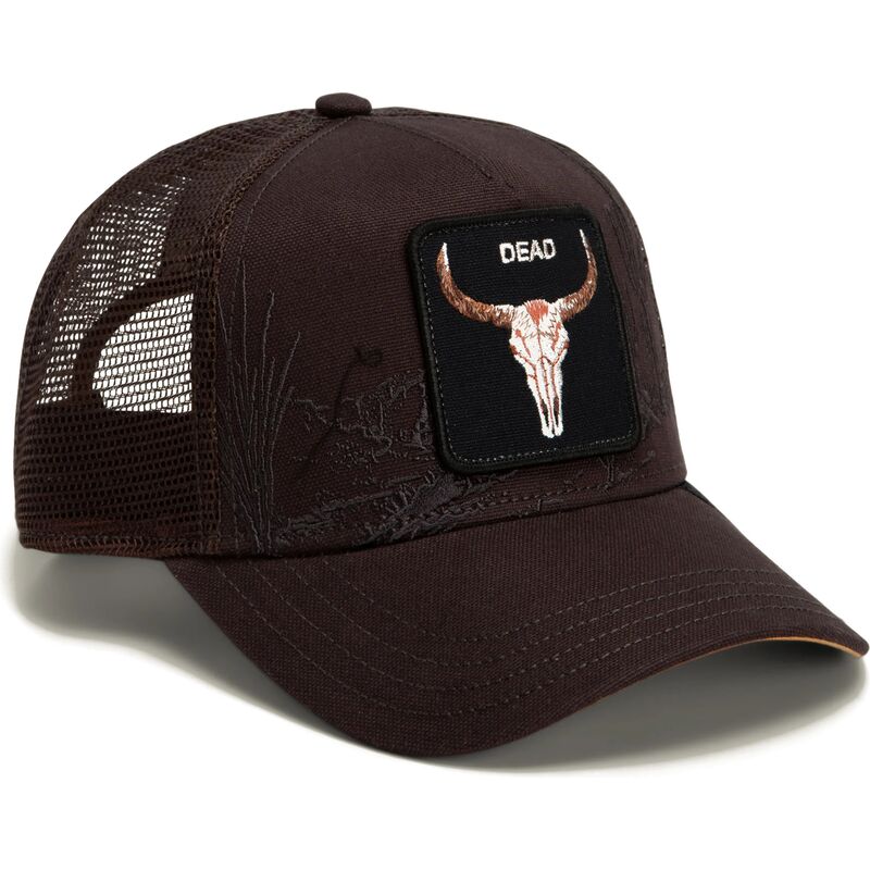 cappello-curvo-marrone-snapback-skull-badlands-dead-the-farm-goorin-bros