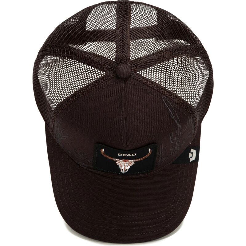 cappello-curvo-marrone-snapback-skull-badlands-dead-the-farm-goorin-bros