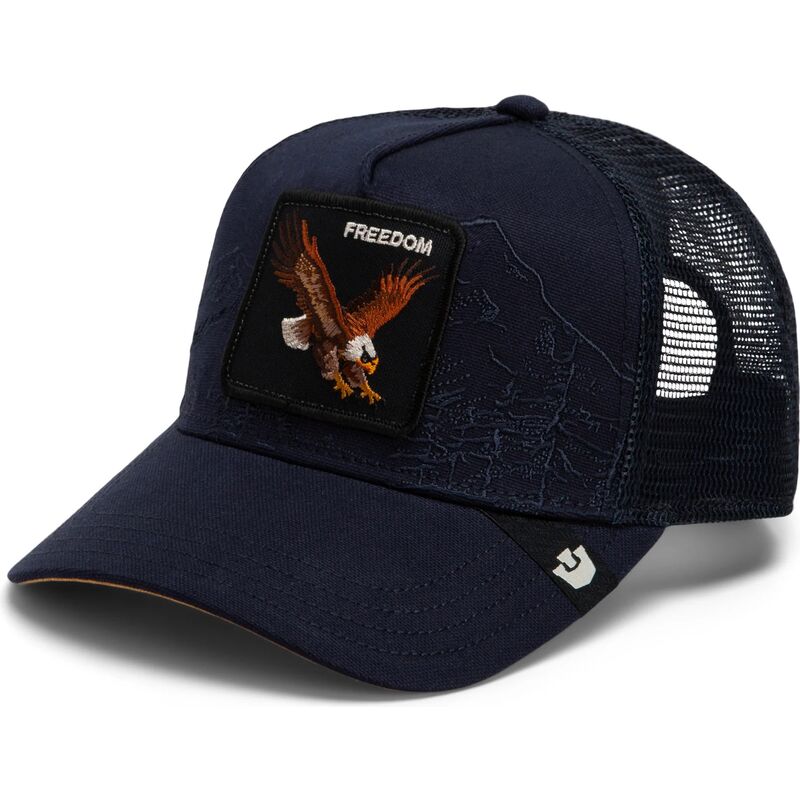 cappello-curvo-blu-marino-snapback-eagle-badlands-freedom-the-farm-goorin-bros cappello-curvo-blu-marino-snapback-eagle-badlands-freedom-the-farm-goorin-bros