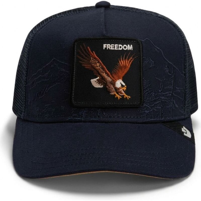 cappello-curvo-blu-marino-snapback-eagle-badlands-freedom-the-farm-goorin-bros cappello-curvo-blu-marino-snapback-eagle-badlands-freedom-the-farm-goorin-bros