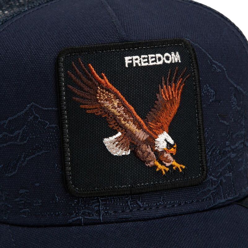 cappello-curvo-blu-marino-snapback-eagle-badlands-freedom-the-farm-goorin-bros cappello-curvo-blu-marino-snapback-eagle-badlands-freedom-the-farm-goorin-bros