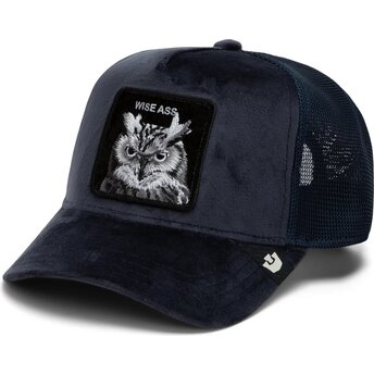 Cappello curvo blu marino snapback Velour Wise Ass The Farm Goorin Bros.