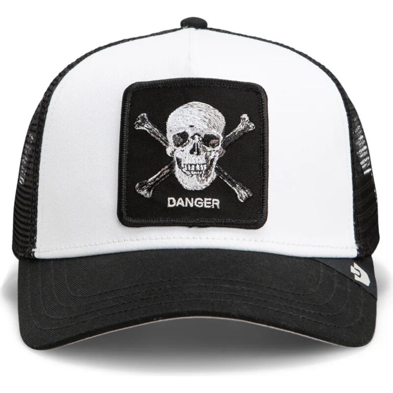 cappello-curvo-nero-snapback-danger-skull-and-crossbones-original-recipe-the-farm-goorin-bros cappello-curvo-nero-snapback-danger-skull-and-crossbones-original-recipe-the-farm-goorin-bros