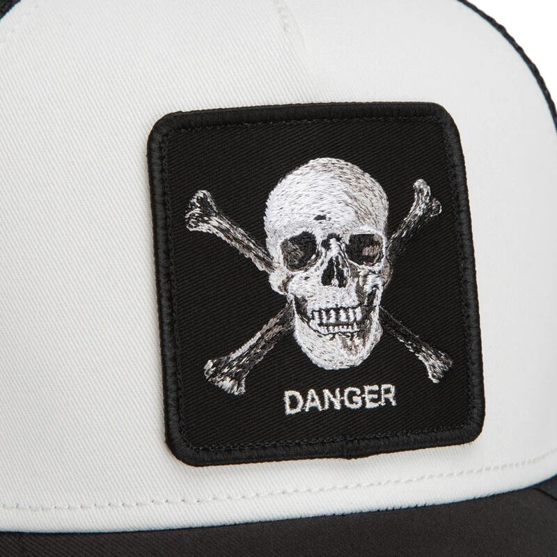 cappello-curvo-nero-snapback-danger-skull-and-crossbones-original-recipe-the-farm-goorin-bros cappello-curvo-nero-snapback-danger-skull-and-crossbones-original-recipe-the-farm-goorin-bros