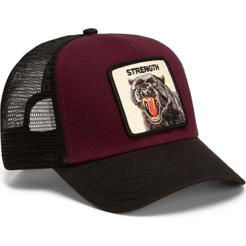 cappello-curvo-rosso-snapback-strength-panther-original-recipe-the-farm-goorin-bros cappello-curvo-rosso-snapback-strength-panther-original-recipe-the-farm-goorin-bros