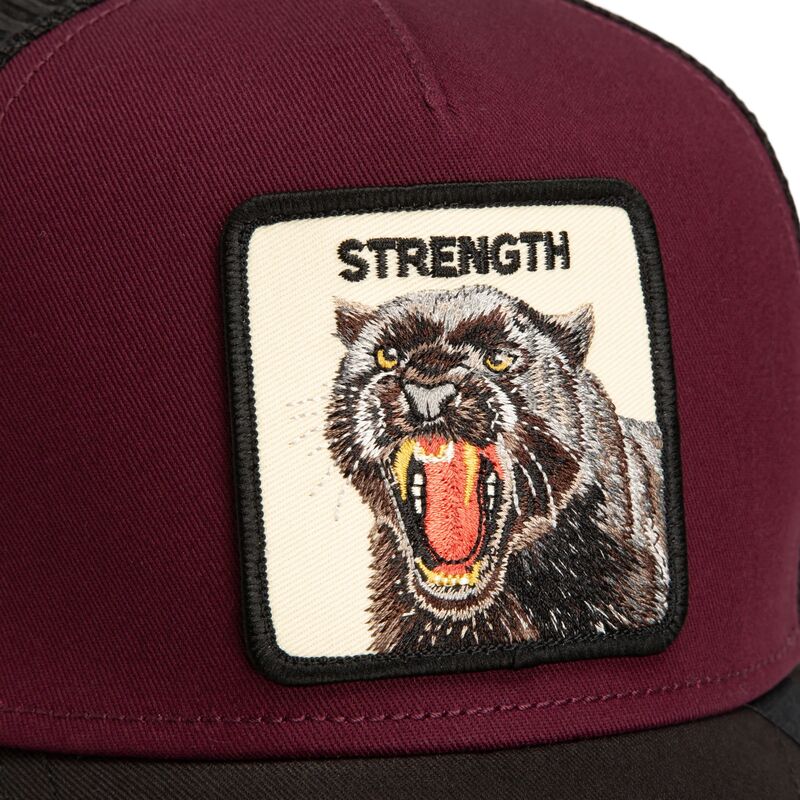 cappello-curvo-rosso-snapback-strength-panther-original-recipe-the-farm-goorin-bros cappello-curvo-rosso-snapback-strength-panther-original-recipe-the-farm-goorin-bros