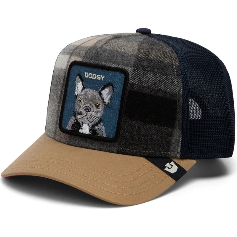 cappello-curvo-multicolore-snapback-brit-frenchie-check-mate-dodgy-the-farm-goorin-bros