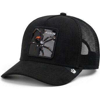 Cappello curvo nero snapback Black Out Spider Blackened Metallic Poison The Farm Goorin Bros.