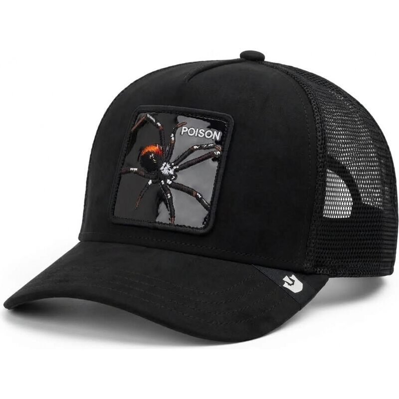 cappello-curvo-nero-snapback-black-out-spider-blackened-metallic-poison-the-farm-goorin-bros