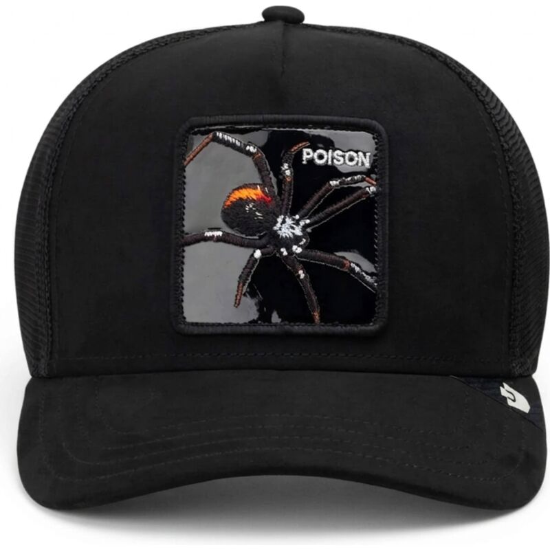 cappello-curvo-nero-snapback-black-out-spider-blackened-metallic-poison-the-farm-goorin-bros