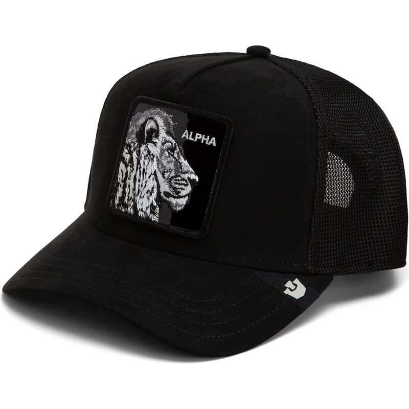 cappello-curvo-nero-snapback-black-out-lion-blackened-metallic-alpha-the-farm-goorin-bros