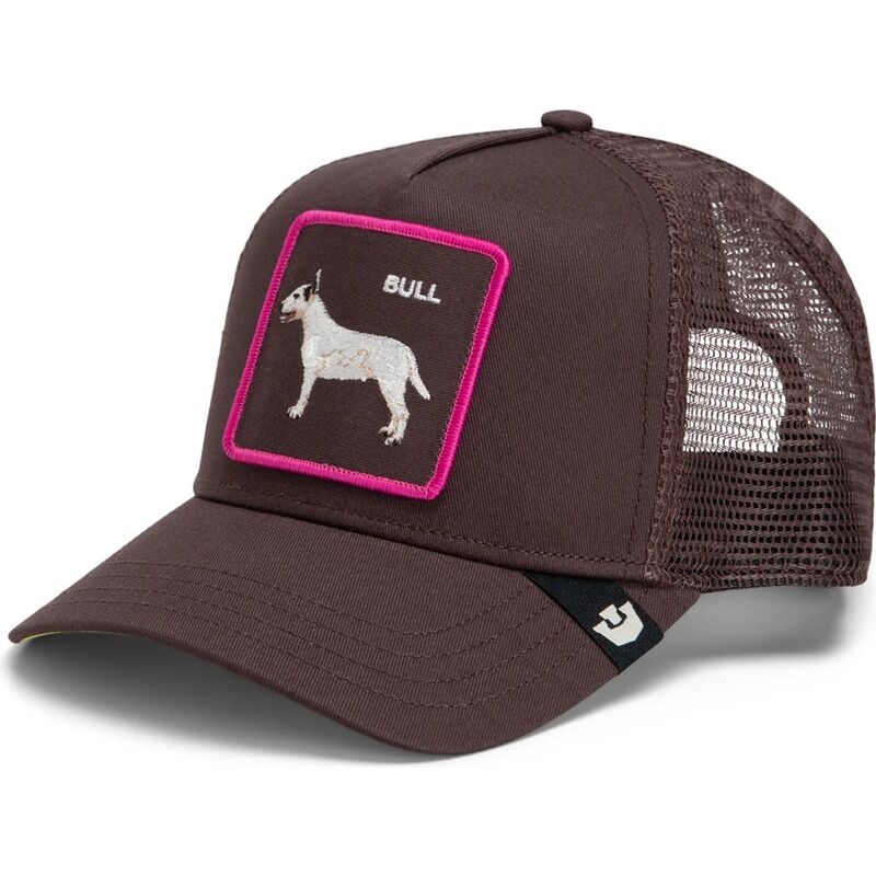 cappello-curvo-marrone-snapback-shadow-bull-terrier-off-the-leash-the-farm-goorin-bros