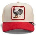 cappello-curvo-rosso-snapback-the-suede-rooster-microsuede-cock-the-farm-goorin-bros