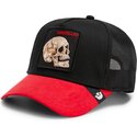 cappello-curvo-nero-snapback-cancelled-skull-microsuede-the-farm-goorin-bros