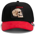 cappello-curvo-nero-snapback-cancelled-skull-microsuede-the-farm-goorin-bros