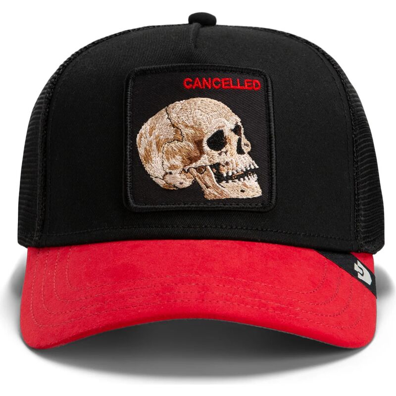 cappello-curvo-nero-snapback-cancelled-skull-microsuede-the-farm-goorin-bros cappello-curvo-nero-snapback-cancelled-skull-microsuede-the-farm-goorin-bros