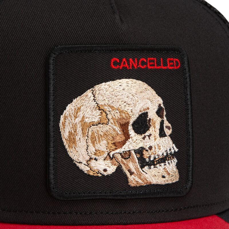 cappello-curvo-nero-snapback-cancelled-skull-microsuede-the-farm-goorin-bros cappello-curvo-nero-snapback-cancelled-skull-microsuede-the-farm-goorin-bros
