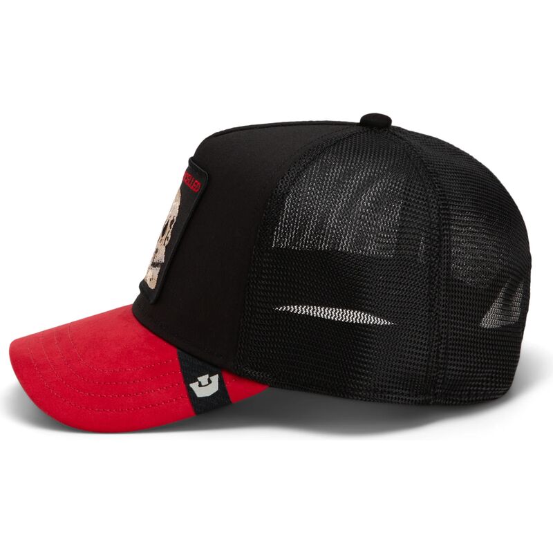cappello-curvo-nero-snapback-cancelled-skull-microsuede-the-farm-goorin-bros cappello-curvo-nero-snapback-cancelled-skull-microsuede-the-farm-goorin-bros