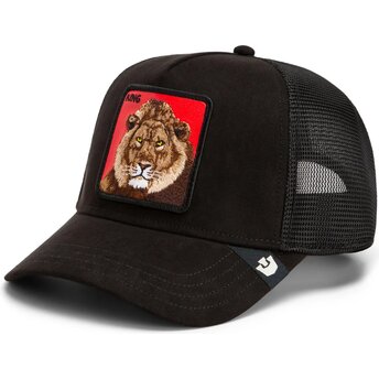 Cappello curvo nero snapback Re Leone Rosso Microsuede King The Farm Goorin Bros.