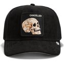 cappello-curvo-nero-snapback-suede-cancelled-skull-microsuede-the-farm-goorin-bros