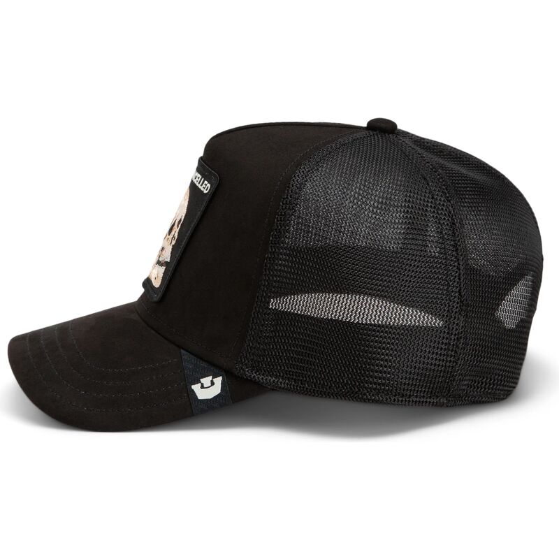 cappello-curvo-nero-snapback-suede-cancelled-skull-microsuede-the-farm-goorin-bros cappello-curvo-nero-snapback-suede-cancelled-skull-microsuede-the-farm-goorin-bros