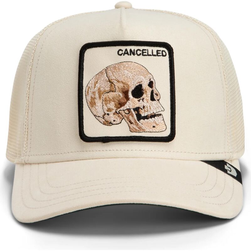 cappello-curvo-beige-snapback-suede-cancelled-skull-microsuede-the-farm-goorin-bros cappello-curvo-beige-snapback-suede-cancelled-skull-microsuede-the-farm-goorin-bros