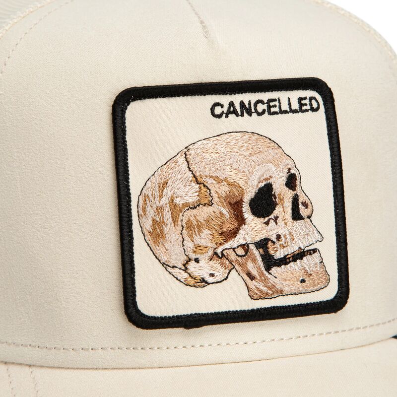 cappello-curvo-beige-snapback-suede-cancelled-skull-microsuede-the-farm-goorin-bros cappello-curvo-beige-snapback-suede-cancelled-skull-microsuede-the-farm-goorin-bros