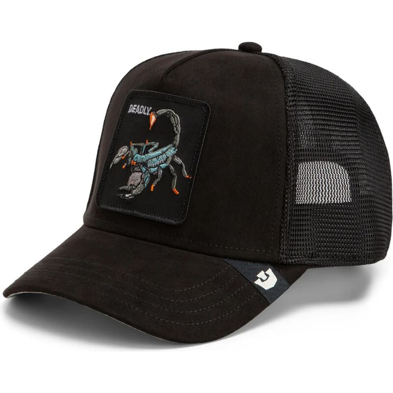 cappello-curvo-nero-snapback-suede-scorpion-microsuede-the-farm-goorin-bros cappello-curvo-nero-snapback-suede-scorpion-microsuede-the-farm-goorin-bros