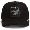 cappello-curvo-nero-snapback-suede-scorpion-microsuede-the-farm-goorin-bros