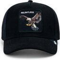 cappello-curvo-nero-snapback-suede-relentless-eagle-microsuede-the-farm-goorin-bros
