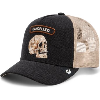 Cappello curvo nero snapback Cancelled Rocker Denim After Dark The Farm Goorin Bros.