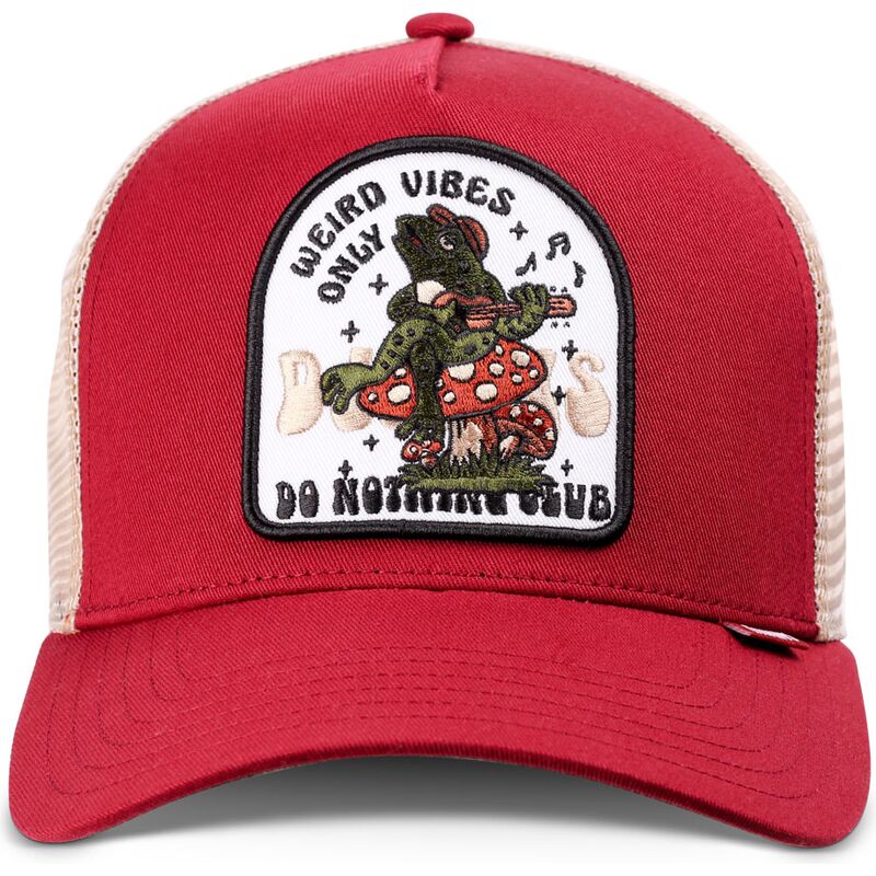 cappello-curvo-rosso-snapback-hft-do-nothing-club-weird-vibes-frog-di-djinns