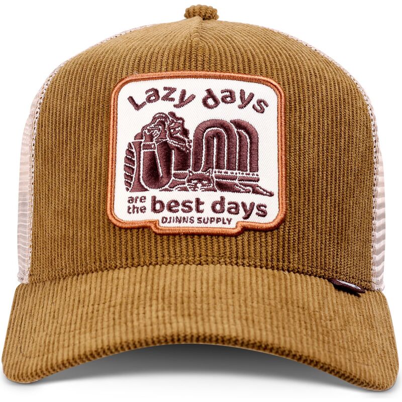 cappello-curvo-marrone-snapback-hft-lazy-days-di-djinns