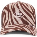 cappello-curvo-marrone-snapback-hft-rubbertigerstripes-di-djinns