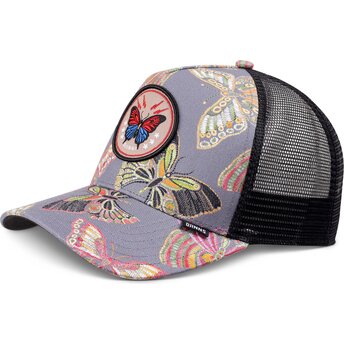 Cappello curvo multicolore snapback HFT Butterfly Linen di Djinns