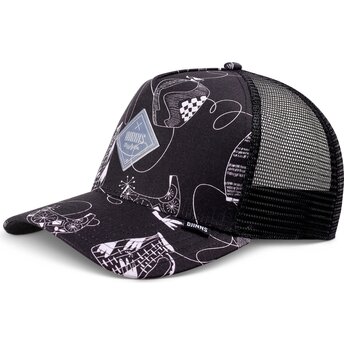 Cappello curvo nero snapback HFT Bottles di Djinns
