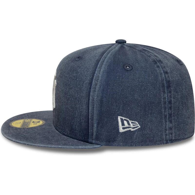 cappello-piatto-blu-marino-aderente-59fifty-washed-dei-new-york-yankees-mlb-di-new-era