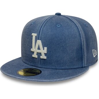 Cappello piatto blu aderente 59FIFTY Washed dei Los Angeles Dodgers MLB di New Era