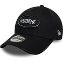 cappello-curvo-nero-cinghia-regolabile-9forty-gem-patch-distress-alone-di-new-era
