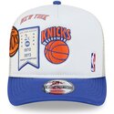 cappello-curvo-bianco-snapback-hardwood-classics-9fifty-a-frame-precurved-dei-new-york-knicks-nba-di-new-era