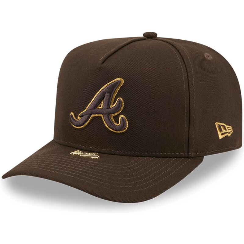 cappello-curvo-marrone-snapback-9fifty-a-frame-precurved-visor-pin-dei-atlanta-braves-mlb-di-new-era