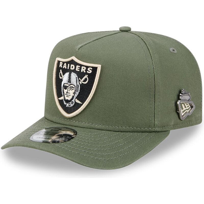 cappello-curvo-verde-snapback-9fifty-a-frame-precurved-side-pin-dei-las-vegas-raiders-nfl-di-new-era