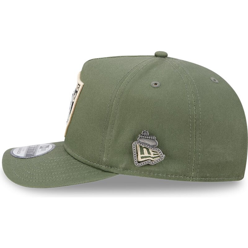 cappello-curvo-verde-snapback-9fifty-a-frame-precurved-side-pin-dei-las-vegas-raiders-nfl-di-new-era