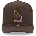cappello-curvo-marrone-snapback-9fifty-a-frame-precurved-visor-pin-dei-los-angeles-dodgers-mlb-di-new-era