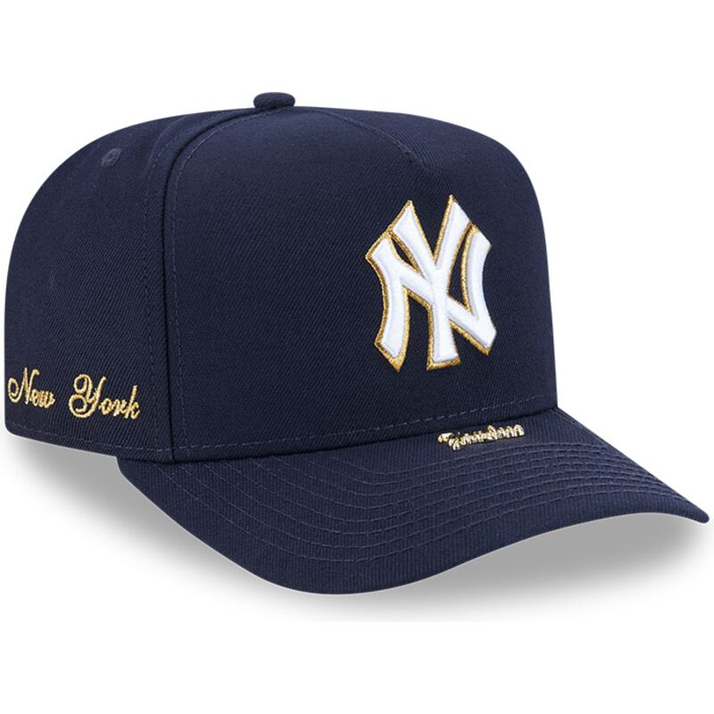 cappello-curvo-blu-marino-snapback-9fifty-a-frame-precurved-visor-pin-dei-new-york-yankees-mlb-di-new-era